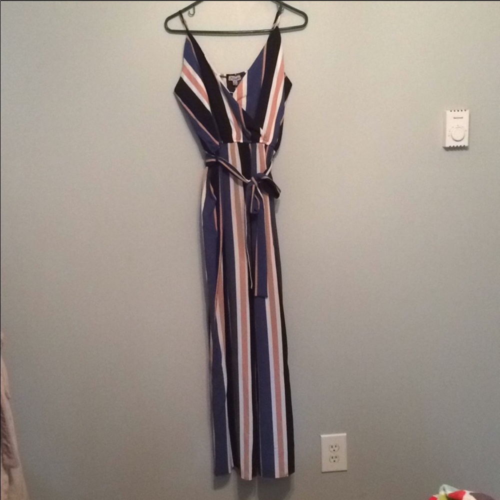 Justify striped jumpsuit